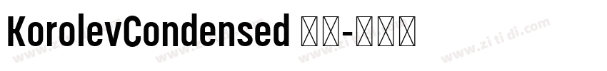 KorolevCondensed 粗体字体转换